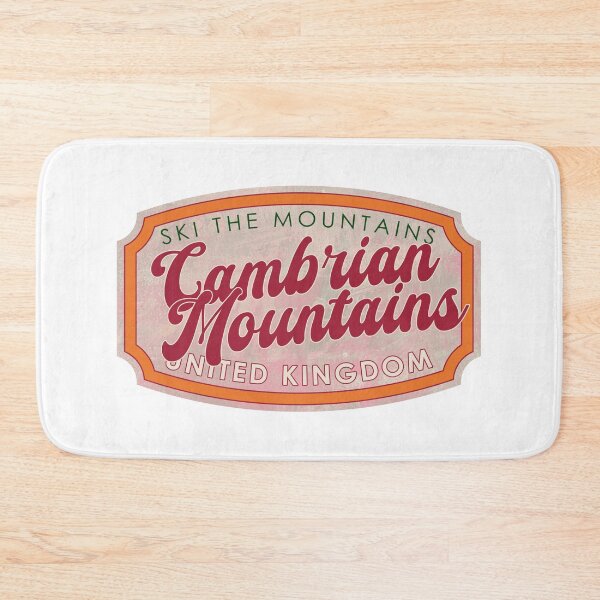 Item preview, Cambrian Mountains, United Kingdom, Ski, textured skiing badge designed and sold by Wanderful-roads.