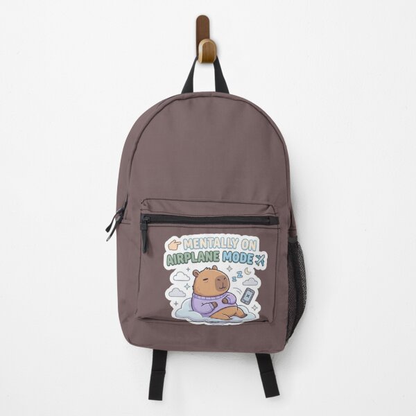 Item preview, Mentally on Airplane Mode Cute Capybara Sticker | Funny Lazy Mood Meme Aesthetic Animal Sticker designed and sold by Velmora Studio.