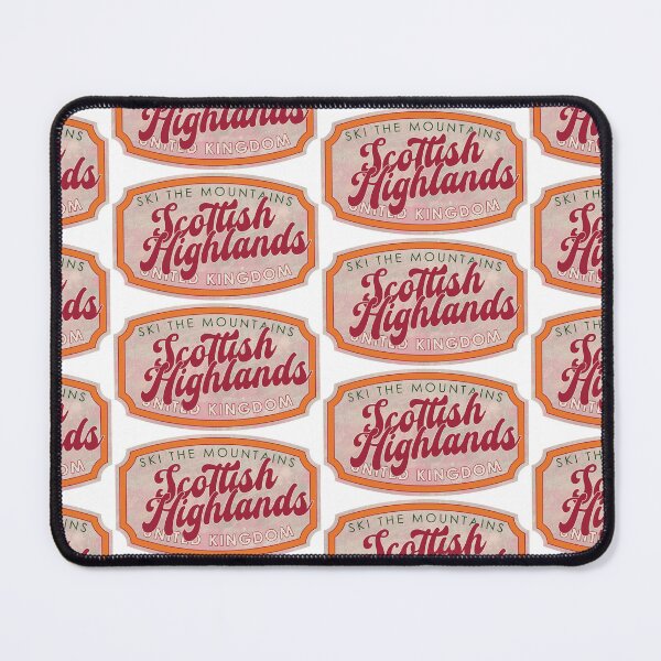 Item preview, Scottish Highlands, United Kingdom, Ski, textured skiing badge designed and sold by Wanderful-roads.