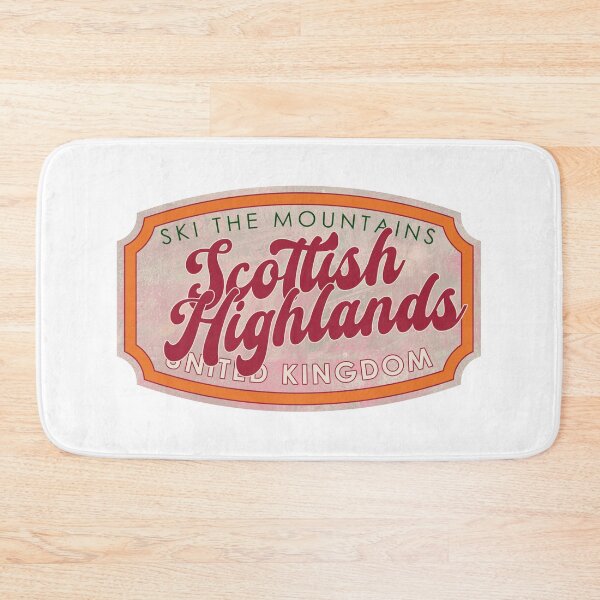 Item preview, Scottish Highlands, United Kingdom, Ski, textured skiing badge designed and sold by Wanderful-roads.