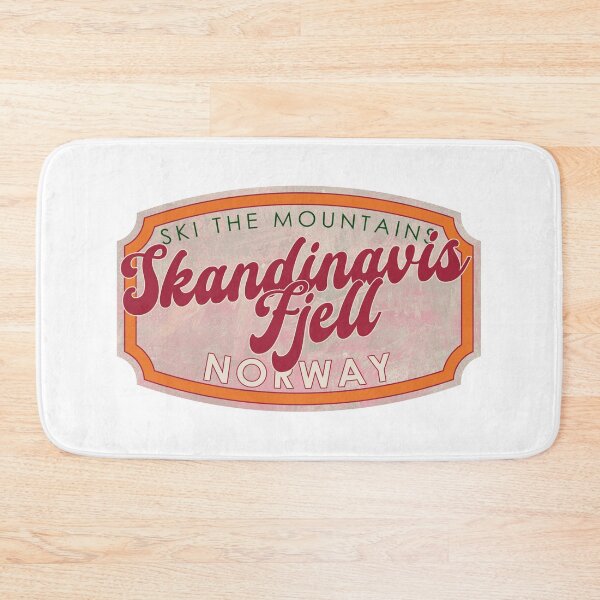 Item preview, Skandinaviske Fjell, Norway, Ski, textured skiing badge designed and sold by Wanderful-roads.