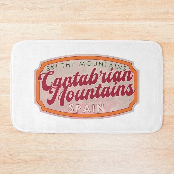 Item preview, Cantabrian Mountains, Spain, Ski, textured skiing badge designed and sold by Wanderful-roads.