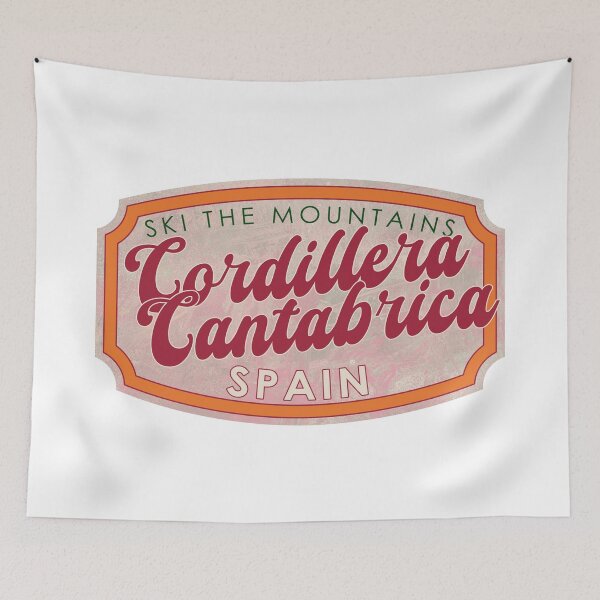 Item preview, Cordillera Cantábrica, Spain, Ski, textured skiing badge designed and sold by Wanderful-roads.