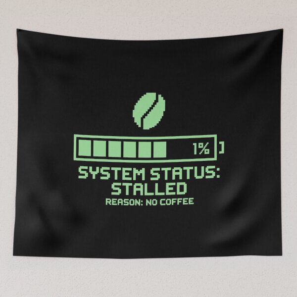 Item preview, System Stalled Coffee Lover Retro Computer designed and sold by SplashTastic.