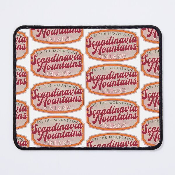 Item preview, Scandinavian Mountains, Finland, Ski, textured skiing badge designed and sold by Wanderful-roads.