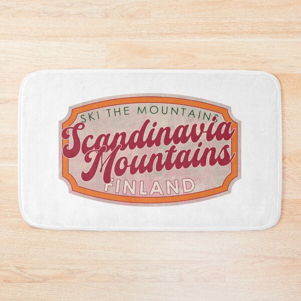 Item preview, Scandinavian Mountains, Finland, Ski, textured skiing badge designed and sold by Wanderful-roads.