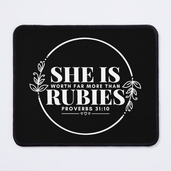 Item preview, Proverbs 31:10 - Virtuous Woman Worth More Than Rubies - White Design designed and sold by MoriaStore.