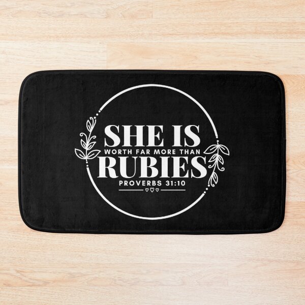 Item preview, Proverbs 31:10 - Virtuous Woman Worth More Than Rubies - White Design designed and sold by MoriaStore.