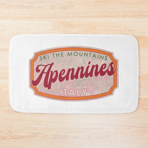 Item preview, Apennines, Italy, Ski, textured skiing badge designed and sold by Wanderful-roads.