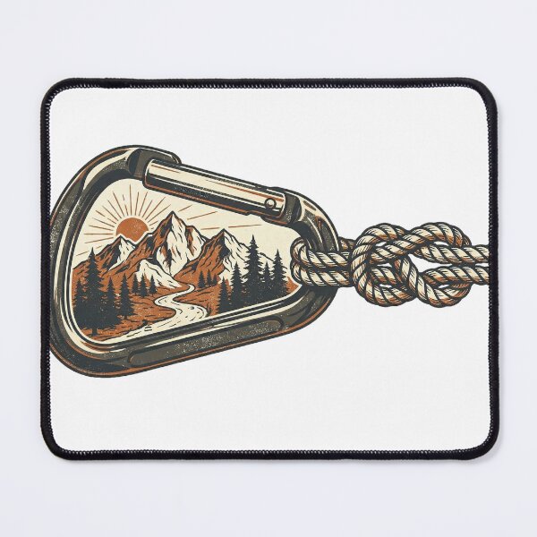 Item preview, Vintage Mountain Adventure in a Carabiner Frame designed and sold by Areteclimbdesing.