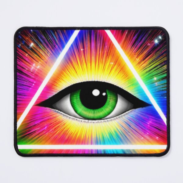 Item preview, Psychedelic Eye Triangle Rainbow Trippy Aesthetic Design designed and sold by Daily Spark Designs.
