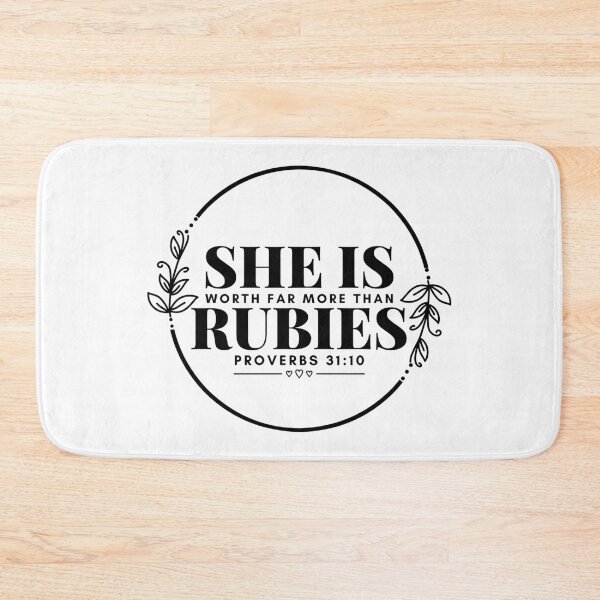 Item preview, Proverbs 31:10 - Virtuous Woman Worth More Than Rubies - Black Design designed and sold by MoriaStore.