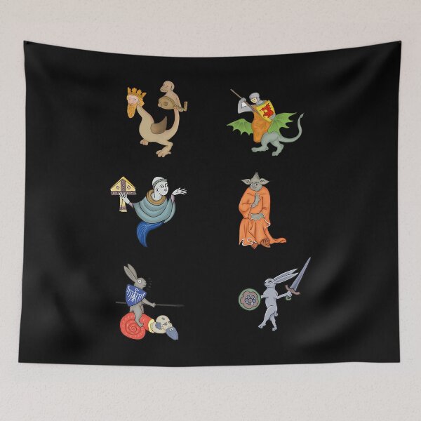 Item preview, Strange Medieval Marginalia Creatures Pattern designed and sold by nctdhlkseos50.