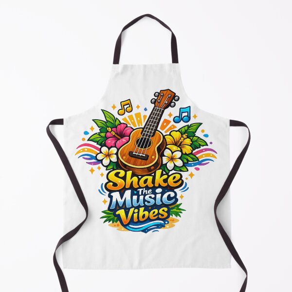 Item preview, Shake The Music Vibes - Tropical Ukulele Hibiscus Beach Art designed and sold by shemodas.