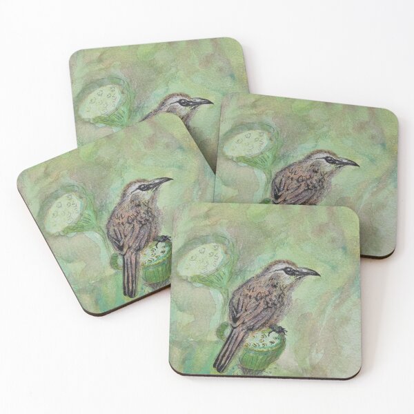 Item preview, Bird on a Lotus designed and sold by SolartiandBrush.