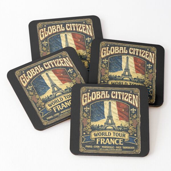 Item preview, Global Citizen World Tour France 1974 Vintage Retro Poster Art designed and sold by EARTH PEOPLE.