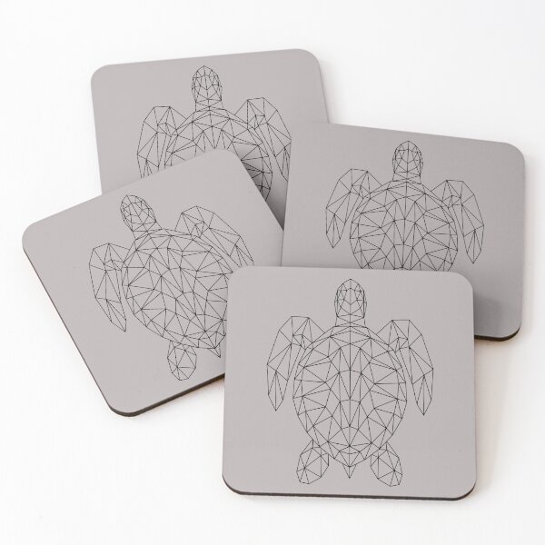Item preview, Minimalist Geometric Sea Turtle Black Line Graphic designed and sold by capricedefille.