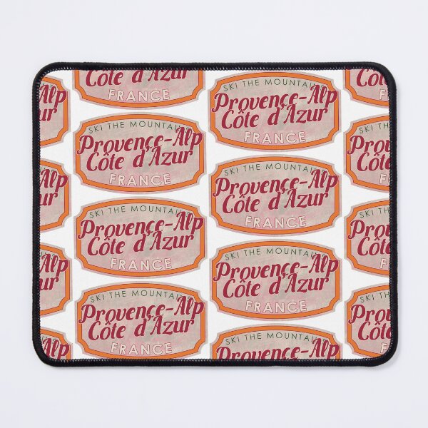 Item preview, Provence-Alpes-Côte d'Azur, France, Ski, textured skiing badge designed and sold by Wanderful-roads.