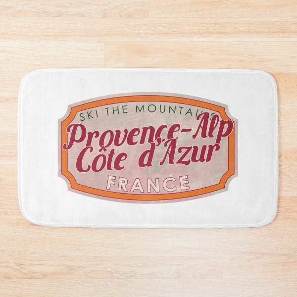 Item preview, Provence-Alpes-Côte d'Azur, France, Ski, textured skiing badge designed and sold by Wanderful-roads.