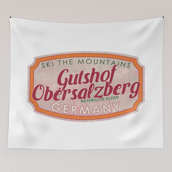 Item preview, Gutshof Obersalzberg, Germany, Bayerische Alpen, Ski, textured skiing badge designed and sold by Wanderful-roads.