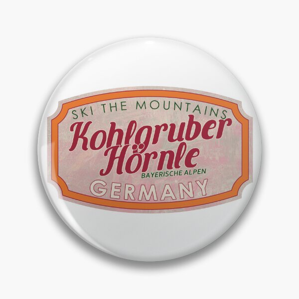Item preview, Kohlgruber Hörnle, Germany, Bayerische Alpen, Ski, textured skiing badge designed and sold by Wanderful-roads.