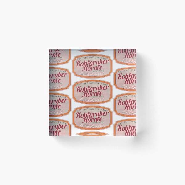 Item preview, Kohlgruber Hörnle, Germany, Bayerische Alpen, Ski, textured skiing badge designed and sold by Wanderful-roads.