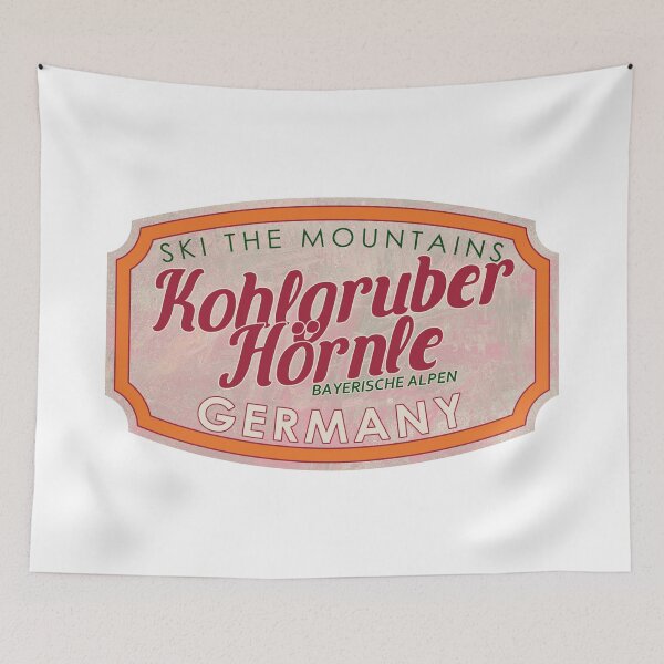 Item preview, Kohlgruber Hörnle, Germany, Bayerische Alpen, Ski, textured skiing badge designed and sold by Wanderful-roads.