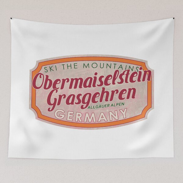 Item preview, Obermaiselstein/Grasgehren, Germany, Allgäuer Alpen, Ski, textured skiing badge designed and sold by Wanderful-roads.