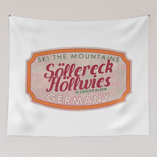 Item preview, Söllereck/Höllwies, Germany, Allgäuer Alpen, Ski, textured skiing badge designed and sold by Wanderful-roads.