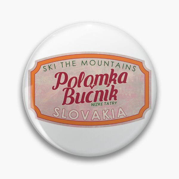 Item preview, Polomka - Bučník, Slovakia, Nízke Tatry, Ski, textured skiing badge designed and sold by Wanderful-roads.