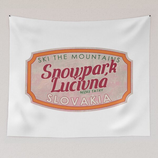 Item preview, Snowpark Lučivná, Slovakia, Nízke Tatry, Ski, textured skiing badge designed and sold by Wanderful-roads.