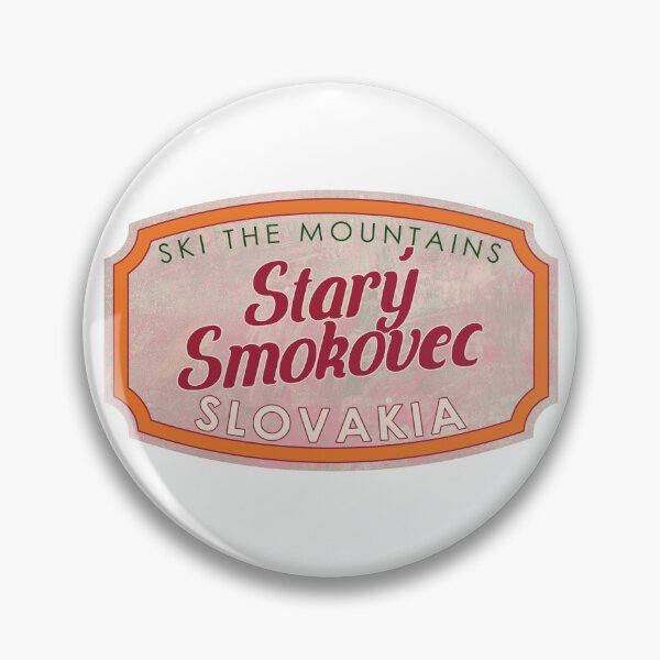 Item preview, Starý Smokovec, Slovakia, Ski, textured skiing badge designed and sold by Wanderful-roads.