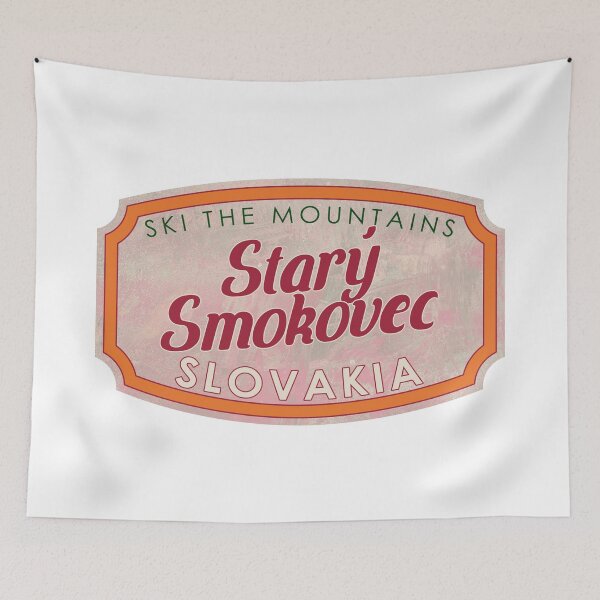 Item preview, Starý Smokovec, Slovakia, Ski, textured skiing badge designed and sold by Wanderful-roads.