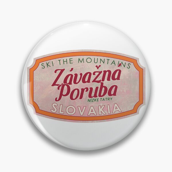 Item preview, Závažná Poruba, Slovakia, Nízke Tatry, Ski, textured skiing badge designed and sold by Wanderful-roads.