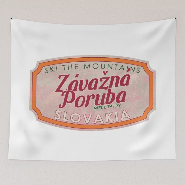 Item preview, Závažná Poruba, Slovakia, Nízke Tatry, Ski, textured skiing badge designed and sold by Wanderful-roads.