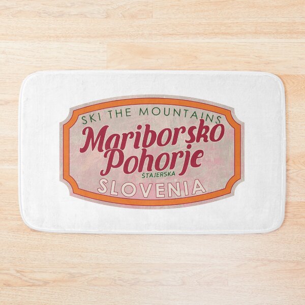 Item preview, Mariborsko Pohorje, Slovenia, Štajerska, Ski, textured skiing badge designed and sold by Wanderful-roads.