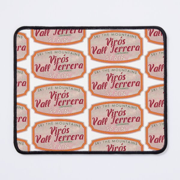 Item preview, Virós - Vall Ferrera, Spain, Los Pirineos, Ski, textured skiing badge designed and sold by Wanderful-roads.