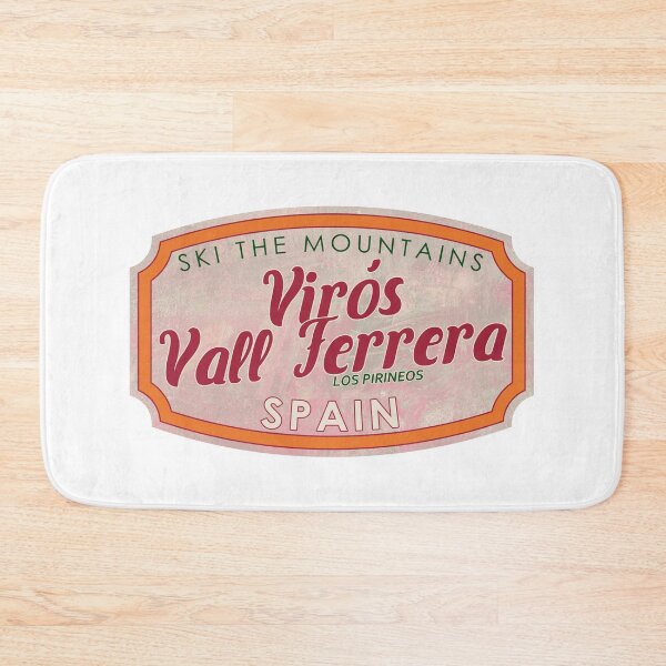 Item preview, Virós - Vall Ferrera, Spain, Los Pirineos, Ski, textured skiing badge designed and sold by Wanderful-roads.