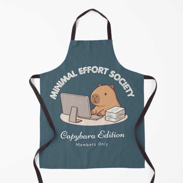 Item preview, Minimal Effort Society Capybara – Lazy Work Humor Cute Capybara Edition Members Only T-Shirt designed and sold by HOUSE OF TIST.