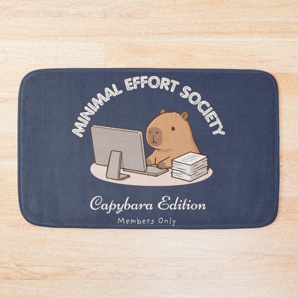 Item preview, Minimal Effort Society Capybara – Lazy Work Humor Cute Capybara Edition Members Only T-Shirt designed and sold by HOUSE OF TIST.