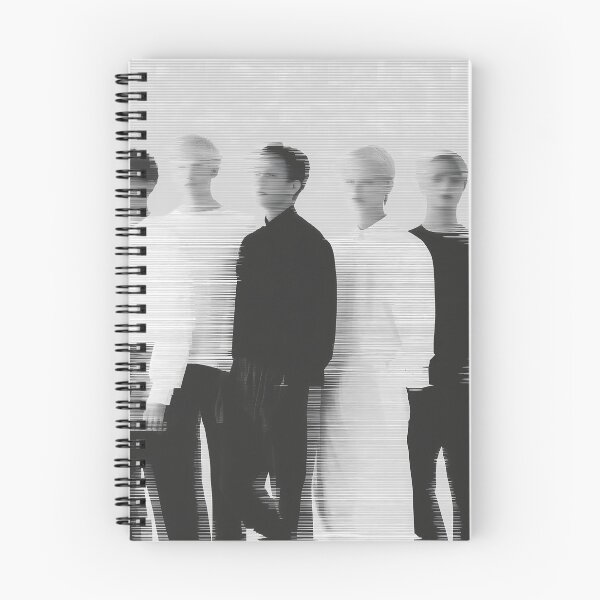 Item preview, Minimalist Black and White Portrait of Five Men with Glitch Effect designed and sold by Mindrender.