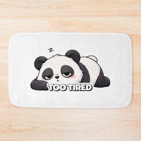 Item preview, Too Tired Panda Exhausted Sleepy Funny Cute Lazy Design designed and sold by LazyMoodStudio.