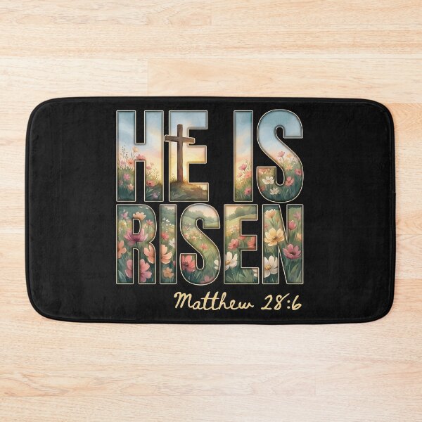 Item preview, He Is Risen T-Shirt Matthew 28:6, Watercolor Floral Cross Easter Shirt, Christian Religious Apparel, Spring Faith Tee designed and sold by Dmo3HarkoArt.
