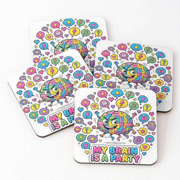 Item preview, ADHD Brain Pop Art Colorful Neurodivergent Sticker designed and sold by Poppy Volt.