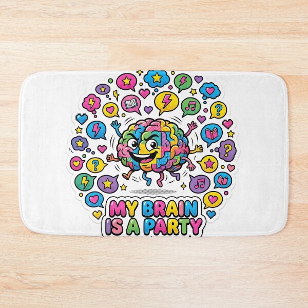 Item preview, ADHD Brain Pop Art Colorful Neurodivergent Sticker designed and sold by Poppy Volt.