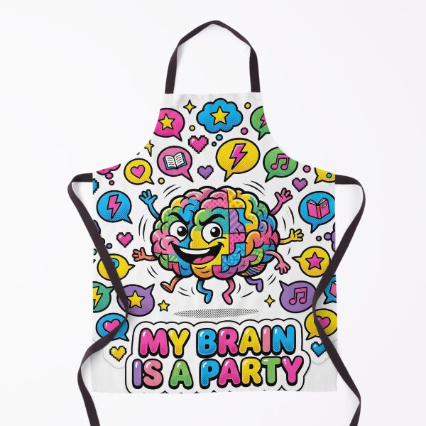 Item preview, ADHD Brain Pop Art Colorful Neurodivergent Sticker designed and sold by Poppy Volt.