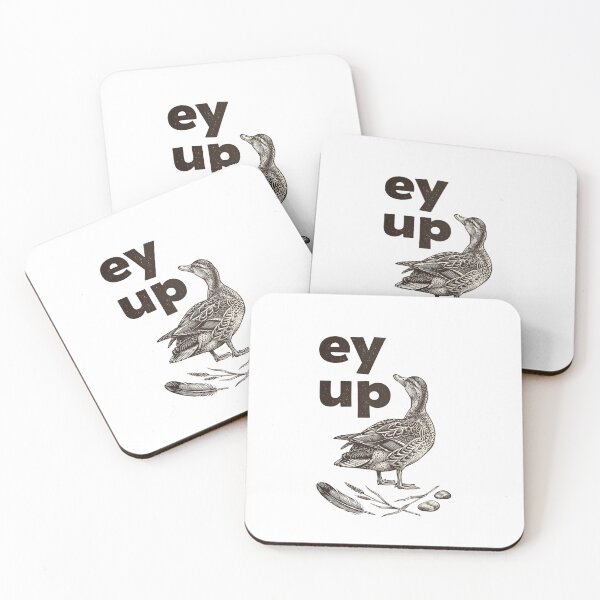 Item preview, Ey Up Duck Vintage Woodcut — Rustic Northern English Slang Duck Illustration designed and sold by Colorful-Garden.
