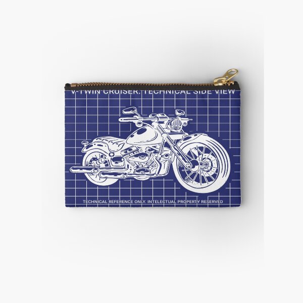 Item preview, V-Twin Cruiser Motorcycle Technical Art - Stark White Edition designed and sold by byRocco.