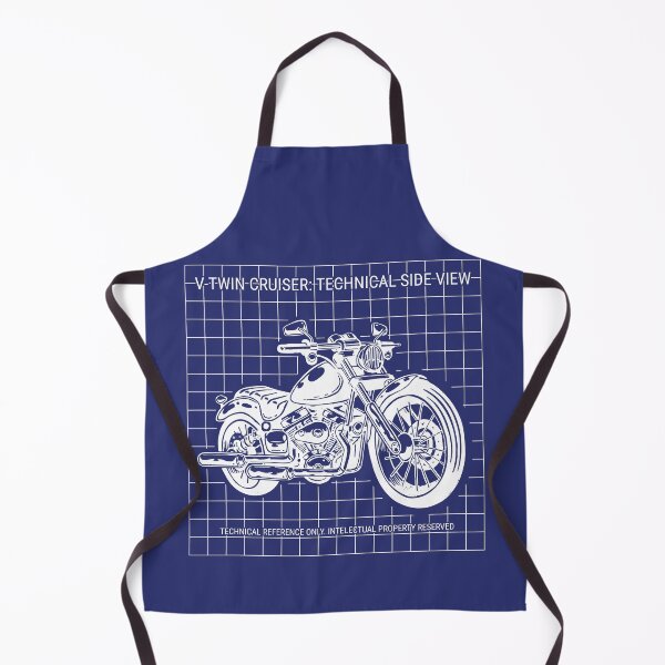 Item preview, V-Twin Cruiser Motorcycle Technical Art - Stark White Edition designed and sold by byRocco.