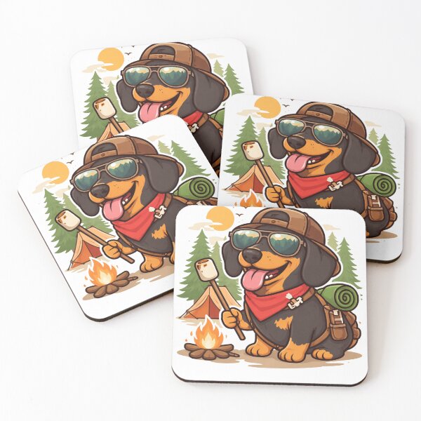 Item preview, Funny Camping Dachshund Shirt – Cute Wiener Dog Campfire Graphic Tee, Adventure Dog Lover Gift designed and sold by MoosElkPL.
